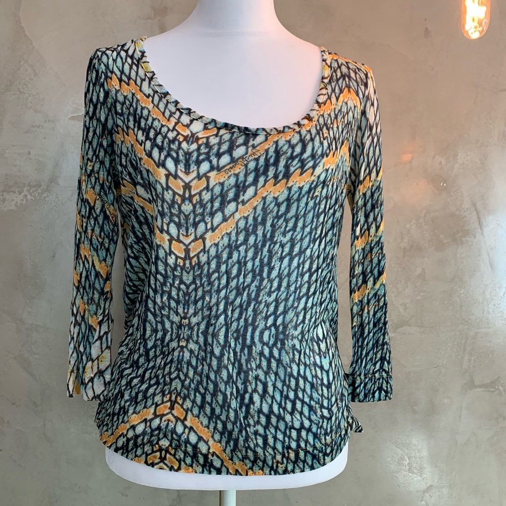 Roberto Cavalli Snake Print Long Sleeve
